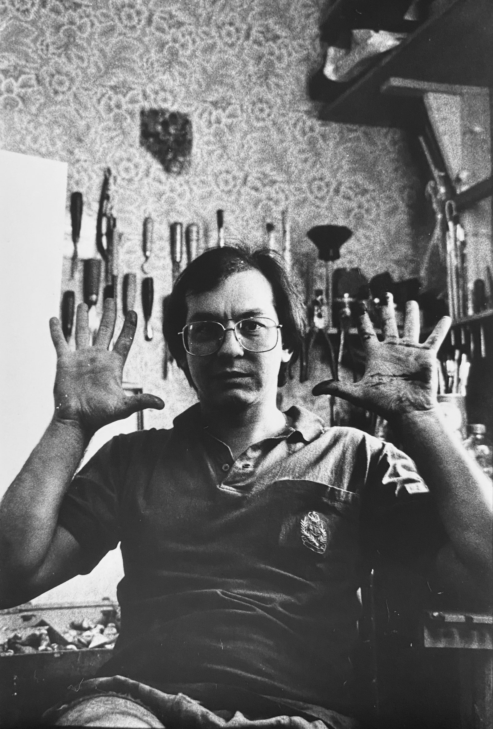 Nikolay Cherednichenko in his studio