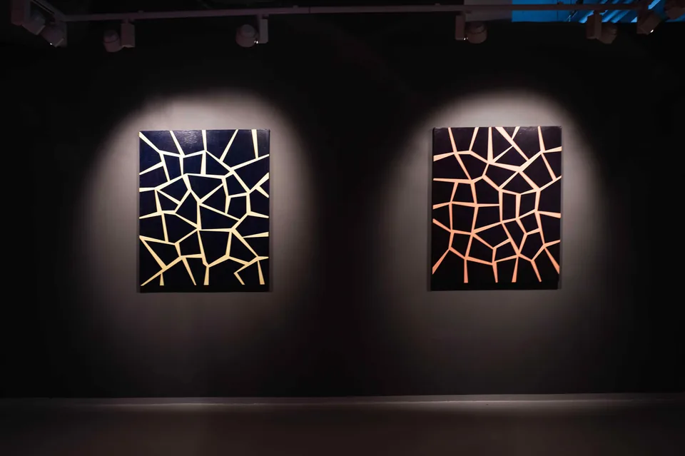 Paintings from the duende series at Cube.Moscow